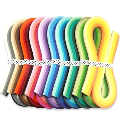 Immagine di JUYA Multicolore Kit con di Carta da Quilling 60 Colori 10 Confezioni Lunghezza 54cm Larghezza 5mm