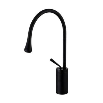 Immagine di Rubinetto Lavabo Bagno, Stile Moderno Ottone Monocomando Miscelatore Bagno Girevole A 360, Lavabo, Nero