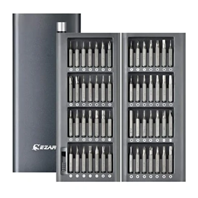 Immagine di EZARC Set di Cacciaviti Magnetici Precisione, 57 in 1 Kit Riparazione con Custodia Alluminio per Occhiali, Smartphone, Cellulare, PC, Laptop, Elettronica