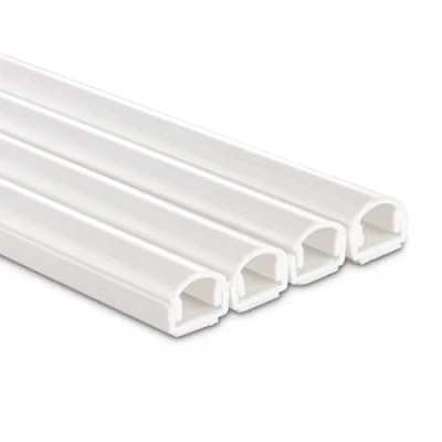 Immagine di Hama Canalina semi rotonda per canali in PVC, 100/1.1/1.0 cm, 4 pezzi, colore: Bianco