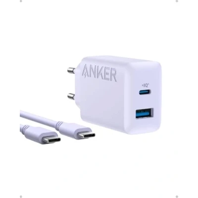 Immagine di Anker caricatore iPhone 20W USB C, per iPad, caricab. rapido da parete USBC compatibile con 15/15 Plus/15 Pro/15 Pro Max/iPad e altro (con cavo C 150 cm)
