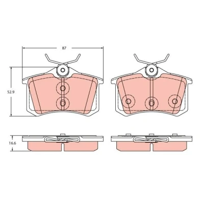 Immagine di TRW GDB2357 Kit pastiglie freno Non predisposto per contatto segnalazione usura MG: ZS SUV