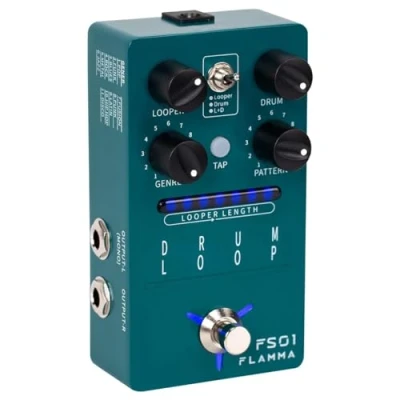 Immagine di pedale per chitarra FLAMMA FS08 FS07 FS06 FS05 FS03 FS02 FS01 Reverb, effetti chitarra, 7 slot riponibili, 11 di modulazione True Bypass (FS01)