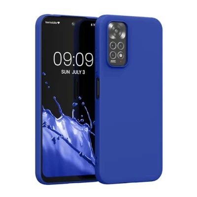 Immagine di kwmobile Custodia Compatibile con Xiaomi Redmi Note 11 / 11S Cover Back Case per Smartphone in Silicone TPU Protezione Gommata blu baltico
