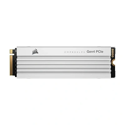 Immagine di Corsair MP600 PRO LPX 4TB M.2 PCIe NVMe Gen4 x 4 SSD Ottimizzata per PS5 (Fino a 7.100 MB/s in Lettura Sequenziale e 6.800 Scrittura Sequenziale, TLC NAND 3D ad Alta Densità) Bianco
