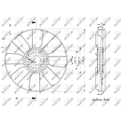 Immagine di NRF 49807 Ventola, Raffreddamento motore