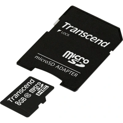Immagine di Transcend Premium Scheda microSDHC 8 GB Class 10 incl. Adattatore SD