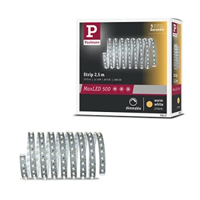 Immagine di Paulmann MaxLED 500 70827 Espansione striscia LED con spina 24 V 2.5 m Bianco caldo 1 pz.