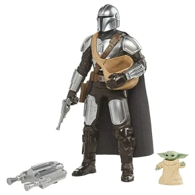 Immagine di Star Wars Hasbro Galactic Action, Action Figure elettroniche interattive del Mandaloriano e di Grogu da 30 cm, Giocattoli per Bambini Bambine dai 4 Anni in su