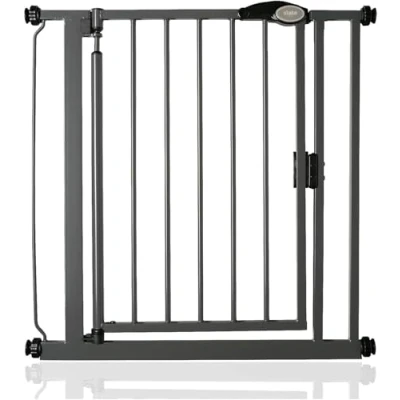 Immagine di Safetots Cancelletto per Scale a Chiusura Automatica Pressione, 75 cm 82 cm, Grigio ardesia, Bambini, Barriera di Sicurezza Bambini