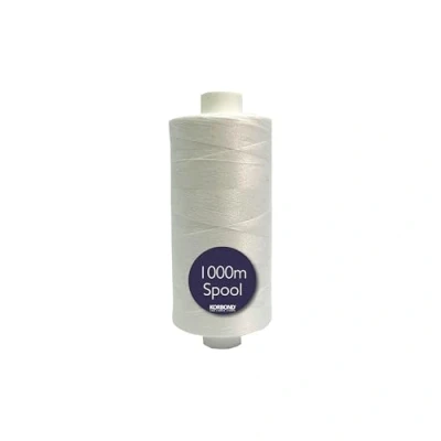 Immagine di KORBOND Filo in Poliestere Bianco 1000 m Rivestito Robusto Universale Ideale per Cucire a Mano più dei Fili Naturali