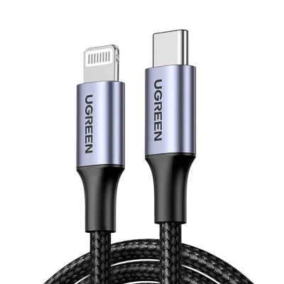 Immagine di UGREEN Cavo USB C a Lightning in nylon intrecciato certificato MFi, per iPhone 11 Pro Max X XS XR 8 Plus e