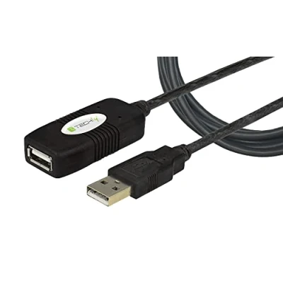 Immagine di Techly 023646 Cavo Prolunga Attivo Extender USB Hi Speed Estensore di Segnale 10m Nero