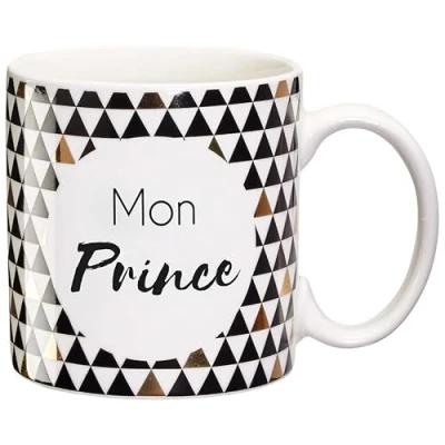 Immagine di Draeger Tazza originale da tè offrire in regalo ai propri cari caffè porcellana fine 350 ml 8 cm di diametro x 8,5 altezza principe