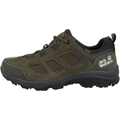 Immagine di Jack Wolfskin VOJO 3 Texapore LOW Scarpa da hiking, Uomo, Taglia: 44.5, Khaki/phantom Pelle e tessuto