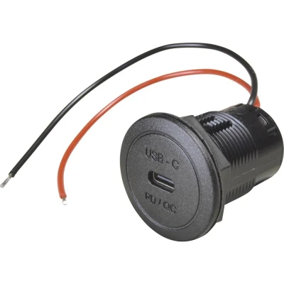 Immagine di ProCar Presa USB C da incasso PD/QC EV o LED max. 50 watt Portata massima corrente=3 A 12 24 V/DC