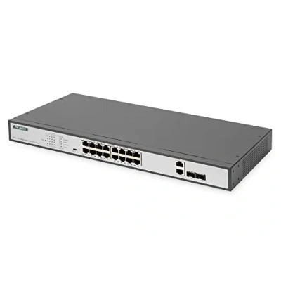 Immagine di Digitus DN 95342 1 Switch di rete 16+2 porte 10 / 100 MBit/s Funzione PoE