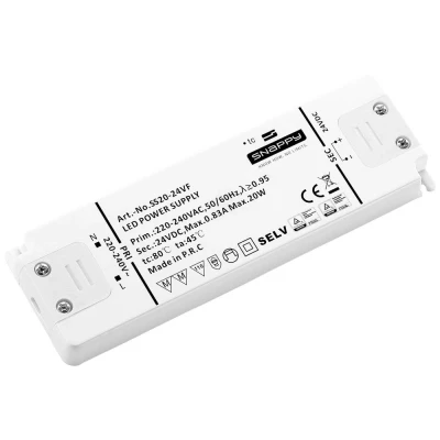 Immagine di Dehner Elektronik SS 20 24VF Trasformatore per LED Tensione costante W 0.83 A 24 V/DC adatto mobili, Protezione sovraccarico, Sovratensione 1 pz.