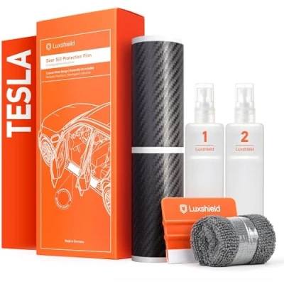 Immagine di Luxshield Battitacco Auto Antigraffio Pellicola per Tesla Model Y I 2020 2024 Protezione Accessori Tuning Portiera Filo A Carbone