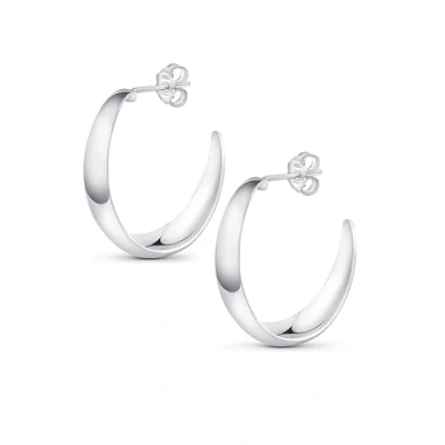 Immagine di Amberta Orecchini a Cerchio Spessi in Argento Sterling 925 da Donna: Aperto 20 mm