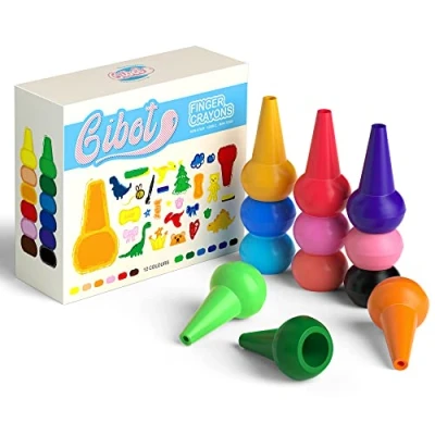 Immagine di GiBot 12 Pastelli per Bambini, Pennarelli Matite Colorate Matita Colorata, Colori Tropicali Sicurezza e Lavabilità non Tossiche Neonati Bambino