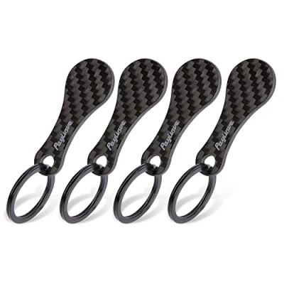 Immagine di 4 Pz Gettone Carrello Spesa, Infrangibile Carbon Chiave Spesa per a Caricamento Frontale, Rimovibile