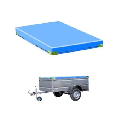 Immagine di QWORK® Telo Occhiellato Rimorchio Impermeabile con Corda 160 x 115 7,5 cm Materiale in PVC 420D Rinforzato