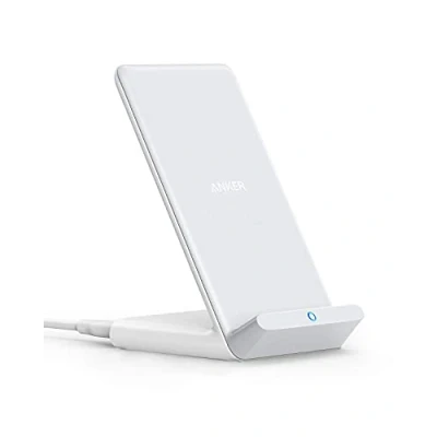 Immagine di Caricabatterie Anker Wireless PowerWave 10 W con supporto di ricarica rapida wireless, compatibile iPhone, tecnologia per Samsung e simili (alimentatore non in dotazione)
