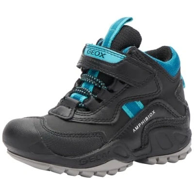 Immagine di Geox J New Savage Boy B A, Scarpe da Ginnastica Bambini e ragazzi, Black Petrol, 24 EU