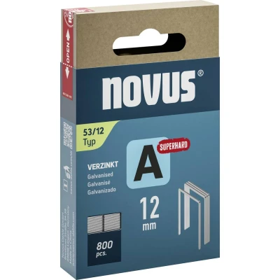 Immagine di Graffette a filo metallico sottile tipo 53 800 pz. Novus 042 0780 Dimensioni (L x L) 12 mm 11.3