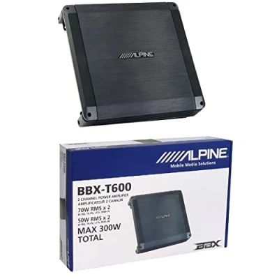 Immagine di 1 amplificatore 2 canali compatibile con ALPINE BBX T600 BBXT600 classe ab x 70 watt rms a ohm 300 max bass eq, stabile auto, pezzo