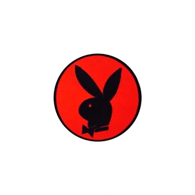 Immagine di HAZI Playboy, toppa ricamata con logo colorato, colore rosso, da cucire, per vestiti, ecc, multicolore