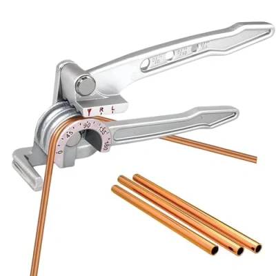 Immagine di Piegatubi, 3 in 1 Piegatubi Rame, 6 8 10 Mm Manuale, Rame 180 Gradi, Con Indicatore Di Grado Piegatura, Piega Tubi per Alluminio E Metallo Morbido