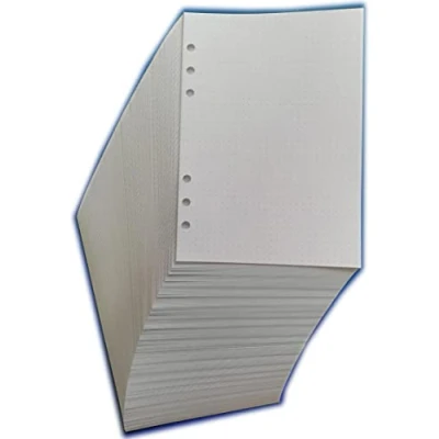 Immagine di 200 fogli 120gr. PUNTINI 5 mm dotted bullet journal Ricambio con 6 fori Formato A5 14x20cm per oganizer anelli