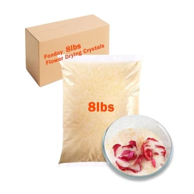 Immagine di 8LBs Flower Drying Crystal, Fonday in gel di silice con cristalli essiccazione fiori fini, indicatore colore riutilizzabile (3,6 kg)