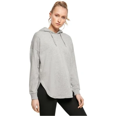 Immagine di Build Your Brand Ladies Oversized Hoody, Felpa con Cappuccio Donna, Grigio, XL
