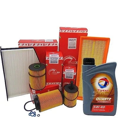 Immagine di KIT TAGLIANDO CON FILTRI ORIGINALI SPEED BY SMC + 4 LITRI OLIO MOTORE TOTAL QUARTZ 5W40 (SO239, SA2210, SRN236, SE1397)