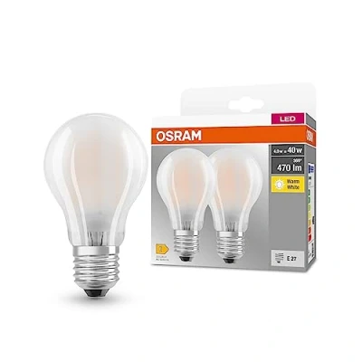 Immagine di OSRAM 4099854094248 LED (monocolore) ERP E (A G) E27 Forma di candela 4 W = 40 Bianco caldo (Ø x A) 60 mm 2 pz.
