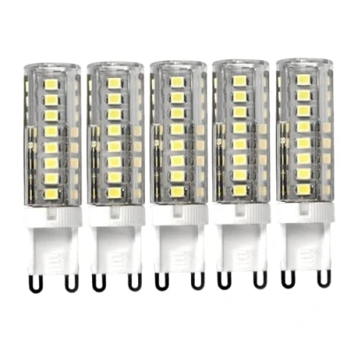 Immagine di Jandei Confezione da 5 lampadine LED G9, 6W, bianco caldo 3000K, 400 lumen, angolo di 360 gradi, non dimmerabile.