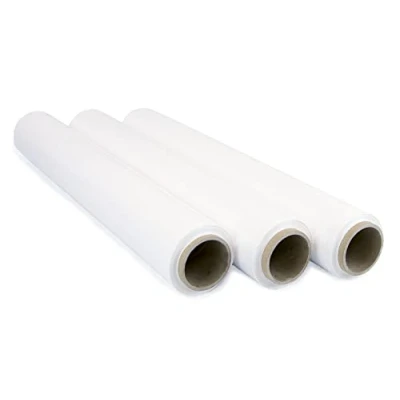 Immagine di OFITURIA pellicola bianca per imballaggio da 50 cm x 200 metri di lunghezza rotolo elastica manuale l&#039;imballaggio industriale 3 pezzi