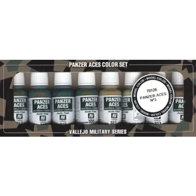 Immagine di Vallejo Model Color Panzer Aces Set Pittura Acrilica n. 3, 8 x 17 ml, Grigio