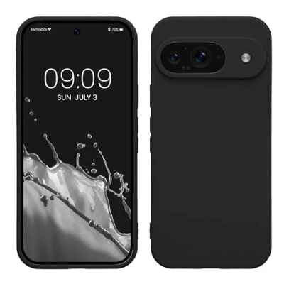 Immagine di kwmobile Custodia Compatibile con Google Pixel 9 Cover Back Case per Smartphone in Silicone TPU Protezione Gommata nero matt