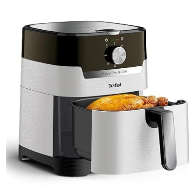 Immagine di Tefal EY501A Friggitrice ad aria calda Easy Fry &amp; grill, capacità 4,2 l, tecnologia 2 in 1, extra Crisp, risparmio energetico, timer, nube, bianco