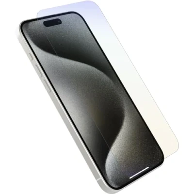 Immagine di OtterBox Pellicola protettiva in Vetro temperato Premium Pro Blue Light per iPhone 15 Max con trattamento antimicrobico, x5 Protezione a rotture, graffi e cadute da 1.8m Senza Retail Package