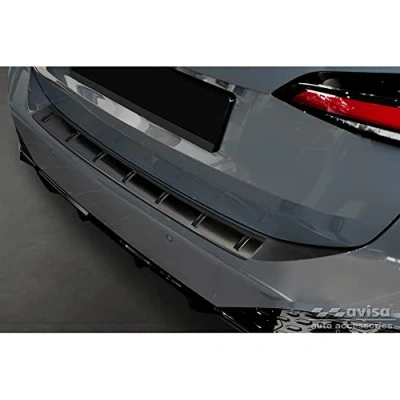 Immagine di Protezione paraurti Posteriore in Acciaio Inox Nero Compatibile con BMW Serie 2 (U06) Active Tourer (incl. Pachetto M) 2021 &#039;Strong Edition&#039;
