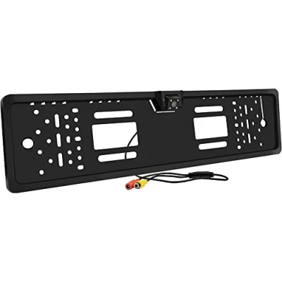 Immagine di Vetrineinrete® Portatarga con telecamera retromarcia integrata 4 led infrarossi per visione notturna staffa porta targa camera posteriore parcheggio E37