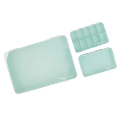 Immagine di Craftelier Set di 3 scatole stoccaggio e organizzazione per materiali scrapbooking artigianato 2 dimensioni: scatola grande 26,5 x 17,8 4,2 cm piccole 14,6 9,1 3,2 colore