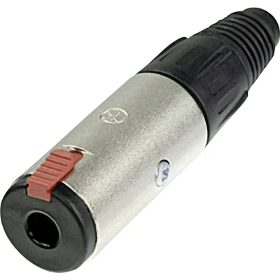 Immagine di Neutrik NJ3FC6 Jack 6.35 mm Presa dritta Numero Poli (num): 3 Stereo Argento 1 pz.