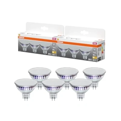Immagine di OSRAM Lampada spot LED Star MR16 5,3W 827, bianco caldo 2700K, GU5.3, 120, 630 lm, senza mercurio,2 Pack