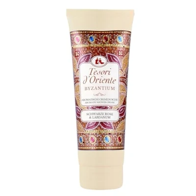 Immagine di TESORI D&#039;ORIENTE crema doccia &quot;Byzantium&quot;, 250 ml, gel aromatico con rosa nera e labdano, per la cura del corpo, rituale corpo sensi
